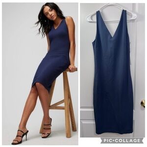 White House Black Market V Neck Aura collection Sheath Dress Size 6